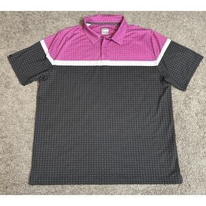 Callaway Opti Dry Golf Polo Sz XL Mens All Over Print Collared Stretch Geometric